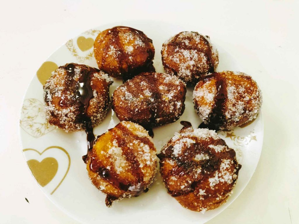 Frittelle dolci zucca e melassa di carruba